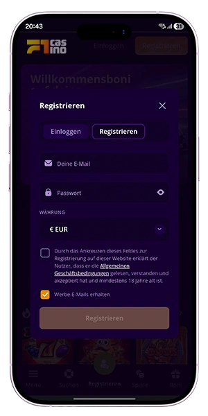 F1 Casino Willkommensbonus
